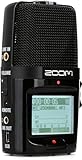 Zoom H2n Handy Recorder | 5 integrierte Mikrofone für X/Y und Mid-Side 2/4-Spur Stereo- und Surround-Aufnahme | für Live-Musik | Podcast | Streaming | Content | schwarz