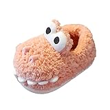 Generisch Kinder Baumwolle Hausschuhe Niedlichen Haar Hausschuhe Zuhause Warm Für Babys Baumwolle Schuhe Winter Lernkugel (Red, 28 Little Child)