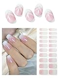 Wahrshei Nagelfolien |20pcs French Ombre Nagelfolie Selbstklebend | UV Gel Nagelfolie | Gel Nail Stickers, Gellack Wraps für Nagel