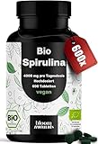 Bio Spirulina Presslinge Hochdosiert - 600 Tabletten (500mg) - 4000 mg pro Tagesdosis, Bio-Algen aus kontrolliert biologischem Anbau, Vegan & Produziert in Deutschland - Laborgeprüft