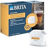 BRITA Wasserfilter Kartusche MAXTRA PRO Extra Kalkschutz (12er-Pack) Jahrespack, Original Ersatz-Wasserfilter für alle BRITA Kannen, filtert Kalk, ultimativer Geräteschutz: Der Heißgetränke-Spezialist