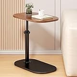 Shakub Beistelltisch Holz C-Form Höhenverstellbar (45-80cm),Couchtisch Holz,Beistelltisch für Couch und Bett,Kleiner Side Table,Stylischer Sofatisch Couchtisch, Laptoptisch und Kaffeetisch(40x30cm)