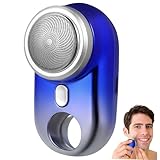 LIFKOME Portabler Mini Rasierer Herren Elektrischer Wiederaufladbarer Barttrimmer mit Ergonomischem Design Elektroplattiert Integrierter Akku Sanfte Rasur für Gesicht Brust und Arme