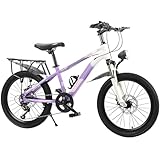 Kinder Mountainbike 22 Zoll 6-Gang Stoßdämpfung Integriertes Rad Doppelscheibenbremse Doppelte Stoßdämpfung B,20 inches