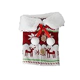 Geschenk Dekoration Weihnachtsschmuck gestrickt Champagner Schneeflocke für Party Weinbeutel CoverNew Pullover Tisch Flasche Jahr Weihnachten Home Decor Kastenständer Etagen (A, One Size)