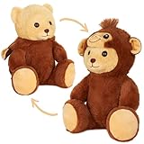BRUBIES Teddy AFFE - 25 cm Teddybär im Affenkostüm mit Kapuze - Plüschtier für kuschelige Abenteuer - Kuscheltier Geschenk für Kinder