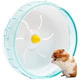 INHEMING Hamsterrad, Hamster Laufrad , Leise Hamster Spielzeug Transparent , rutschfeste Laufscheibe aus Kunststoff,für Totoro Mouse Eichhörnchen Chinchillas Kleintier Haustier- ø 17,5 cm,Blau