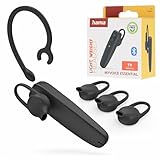 Hama MyVoice Essential Mono Bluetooth Headset, kabellos, Mikrofon, Multipoint Verbindung, ideal für Handy, PC, Homeoffice, ergonomisch, Schwarz