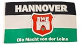 Fahne Flagge Hannover - Die Macht von der Leine - 90 x 150 cm
