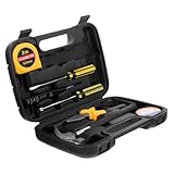 NULYLU Werkzeugkasten Set 9 Teilig Robustes Handwerkzeug Für Zuhause Und Unterwegs Inklusive Schraubendreher Hammer Zange Cutter Und Maßband Ideal Für änner Und Hobbyhandwerker