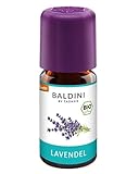 Baldini Bio Lavendelöl 5ml - 100% Naturreines Ätherisches Öl - Lebensmittelqualität - Vegan - für Speisen, Getränke & Aroma Diffuser - aus Italien