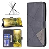 Handyhülle für Motorola G85 Hülle [Premium PU Leder] [Kartenfach] [Magnetverschluss] RFID Schutzhülle Klapphülle Handytasche Lederhülle Tasche Etui Kompatibel für Motorola Moto G85 5G - Schwarz