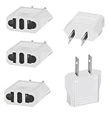 Reiseadapter 5 Stück, EU to US Adapter, Reiseadapter USA Adapter Steckdose Konverter Stecker Reisestecker US auf EU Steckeradapter Deutschland Europa/Japan/Kanada/Mexiko/Kolumbien Universaladapter