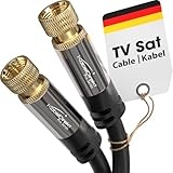 KabelDirekt – SAT Kabel, Koaxialkabel Internet, Satellitenkabel – TV Kabel/Fernsehkabel mit F-Stecker, bruchfestem Metallstecker und mehrfach geschirmt – 2 m (für Radio, DVB-T2, DVB-C, DVB-S2)