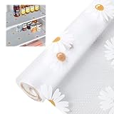 Antibakterielle Kühlschrankmatten,30 x 500cm Schubladenauskleidung für Küchenschränke, Waschbar, DIY Zuschneidbar Kühlschrankeinlage, Schubladenmatte, für Regale für Küche, Schrank, Tisch, Schublade