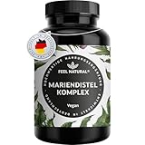 Mariendistel Artischocke Löwenzahn Komplex - Hochwertiger 4-fach Komplex mit Desmodium - Mariendistelextrakt hochdosiert mit 80% Silymarin - 120 vegane Kapseln - Laborgeprüft