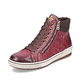 Remonte Damen Schnürstiefeletten D0772, Frauen Stiefeletten,lose Einlage,Stiefel,Bootee,Booties,halbstiefel,Kurzstiefel,rot Kombi,38 EU / 5 UK