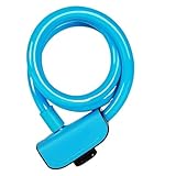LUOKEKE Fahrradschloss Fahrradkabelschloss, Mehrfarbig, Anti-Diebstahl-Schlösser for Fahrrad, Elektro-Fahrrad, Motorrad, Kupferkern, langlebiges Stahl-MTB-Schloss Bike Lock(Key Blue 120cm)