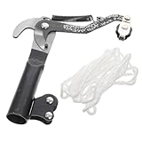 Yardwe 1Stk Gartenschere Hecke Maschine Stangen teleskopisch Trimmen astscheren hochastschere schlittschuhe pflanzenschere bastelzeug Fruchtzweigschere Haushaltssäge 65 Manganstahl Black