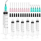 45 Stück 5ml Spritze Kit, 15 Stück Spritzen mit 15 Stumpfen Nadeln, Spritze 5ml Kolostrum Spritze Spritzen mit Kappe Dosierspritze Flüssigspritze für die Labor Tierfütterung, Pflanzenbewässerung