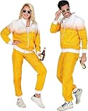 W WIDMANN MILANO Party Fashion - Kostüm Trainingsanzug Bier, zweiteiliger Anzug, 80er Jahre Outfit, Jogginganzug für Karneval & Party