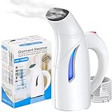 Onherm Steamer Dampfglätter,700W Mini Dampfbügeleisen Reise Dampfglätter,Dampfbürste für Kleidung-Schnelles Faltenentfernen,50S Aufwärmzeit Handheld Hemdenbügler für Zuhause,Büro,Reisen,Weiß