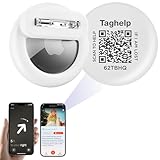 Intelligentes ID-Tag mit QR-Code. Mini-AirTag-Halter für Kinder, versteckter AirTag-Halter aus Silikon mit Sicherheitsnadel für Kleidung, GPS-Tracker-Gehäuse-Clip, kompatibel mit Apple Air Tag (weiß)