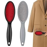 2 x Fusselbürsten, Kleiderbürste, Fusselbürste für Alltagsfussel, Reise-Fusselbürste, Doppelseitige Fusselbürste, für Kleidung, Polstermöbel, Autositzbezüge, Decken, Tierhaare