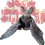 Rrlihjgu Plüschtier Fledermaus, Fledermaus, Spielzeug, Halloween, 30 cm, Gothic, weich, für Erwachsene, Geburtstag, Valentinstag, Dekoration, Regal, Kinderzimmer, Schlafsaal, Büro, Wiege, Auto