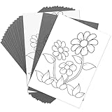 DenFatory 100 Transferblätter Kopierpapier A4 Schwarz Kohle Transparentpapier Transparentpapier Graphitpapier kohlepapier zum nachzeichnen, 21 x 29,7 cm