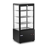 Royal Catering RCCC-78-BT Kühlvitrine 78 L 4 Ebenen schwarz Kühltheke Kuchenvitrine Kuchentheke Kalte Theke