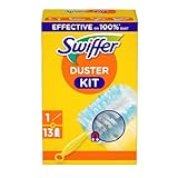 Swiffer Staubmagnet Starter-Set (1 Griff + 13 Nachfülltücher) Fängt Und Schließt 3-mal Mehr Staub Und Haare Ein Als Herkömmliche Staubwedel