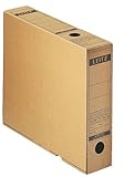 Leitz Premium Archiv-Schachtel mit Verschlusslasche, 70 mm Rückenbreite, Aktenkarton A4, Aufbewahrungsboxen mit Deckel, 100 % recycelbare Lagerbox, Faltbare Kartonverpackung, 10 Stück, Braun, 60840000