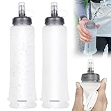 Sporgo Faltbarer Soft Flask: 2 Stück 500ml Trinkflasche Trinkblase BPA-Frei, Auslaufsichere Ultraleicht Zusammenklappbare Trinkflasche, Wasserflasche für Fahrrad Wandern Outdoor Sport
