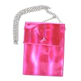 LIFKOME Geldbörse Mit Laserkette Handy-clutch-geldbörse Damen Umhängetasche Handy Geldbörse Umhängetasche Handytasche Handy Geldbörse Halter Dekorative Umhängetasche Pu-leder Rosy