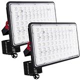 Indmird LED Strahler Außen 200W, 2 Stück 20000LM LED Aussenstrahler 6500K Kaltweiß LED Scheinwerfer IP66 Wasserdicht Baustrahler LED Flutlicht für Garten Garage Sportplatz Hof Flur