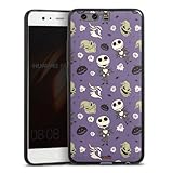 Slim Case extra dünn kompatibel mit Huawei P10 Plus Silikon Handyhülle schwarz Hülle Nightmare Before Christmas Disney Pattern