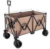 Outdoor Faltbarer Festival-Campingwagen mit Bremse, tragbarer Bollerwagen für Garten und Außenbereich