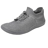 Schwarze Herren-Sportschuhe, Größe 43, modisches Muster, Netzgewebe, atmungsaktiv und bequem, rutschfest, leicht, weiße Turnschuhe, dunkelgrau, 6.5 UK 3X-Narrow