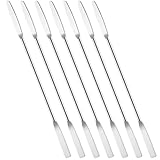 Andibro 7 Stück Edelstahl-Mini-Laborspatel, Doppelend-Spatel mit eckiger und runder Spitze – ideal zum Mischen von Kosmetik, für Küche und Labor (15 cm)