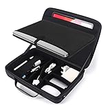 Smatree 39,6 cm (15,6 Zoll), Hartschale, 360 °, Full Schutz, Transporttasche, kompatibel mit 2021 16 Zoll MacBook Pro/Samsung Galaxy Book2 Pro 360 15,6 Zoll, mit Zubehörfach – Schwarz