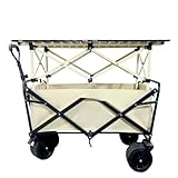 Outdoor-Wagen Standwagen, Faltbarer Mobiler Imbisswagen Aus Metall, Nachtmarktstand, Marktstandwagen, Campingwagen Handwagen(Black,G)