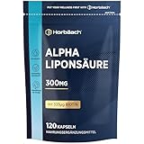 Alpha Liponsäure 300mg Pure | 4 Monate Vorrat - 120 Alpha Lipoic Acid Kapseln | Hochdosiert | ALA | Beauty Complex mit Biotin | Horbaach