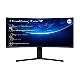 Xiaomi Mi Curved Gaming Monitor 34' (86, 36cm) AMD FreeSyncPremium (WQHD 3.440 x 1.440, 21:9, 144Hz, 4ms, 300lm, 2 HDMI, 2 Display Port, TÜV zertifizierte Blaulicht Reduktion), Einheitsgröße, Schwarz