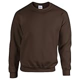 GILDAN Herren 50/50 Adult Crewneck Sweat Sweatshirt, Brown (Dark Chocolate), L