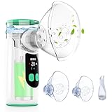 Inhalationsgerät für Erwachsene und Kinder, Tragbarer Inhalator mit Digitalanzeige, Elektrische inhaliergeräte für Baby, 2 Nebelstufen