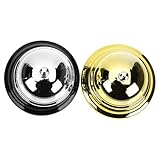 SHOWERORO 2st Spielglocke Abendessen Service Glocke Handglocke Läuten Bürorufklingel Mahlzeitglocke Silberne Rufglocke Restaurant-schreibtischklingel Handrufglocke Bar Klingeln Metall