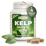 Kelp, 450 mg, 120 Kapseln - natürliches Jod (100% Tagesbedarf) aus der Braunalge. Gut für Schilddrüse, Nervensysteem und Haut. OHNE künstliche Zusätze, ohne Gentechnik. Vegan.
