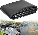 Storystore Teichfolie, Schwarz HDPE Teichfolien Schwerlast, 0.5mm Stärke 2x3m Dichtungsfolie Teichmembran Gartenteich Teichplane für Fischteiche, Brunnen, Wassergarten und Wasserfall