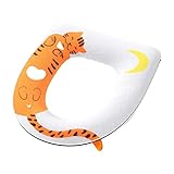 Dicker Toilettensitzbezug für Badezimmer, weicher wärmer, WC-Sitzkissenbezug, waschbares Tuch, einfache Installation, bequemer Toilettendeckel, Sitzbezug, Moosmatte für Badezimmer (Weiß,